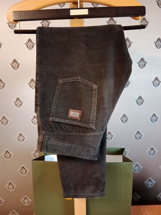 Herren Dolce Gabbana Hose Braun Samt 32