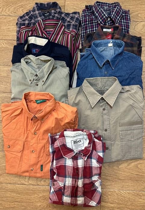 Мужской Рубашка Різнокольоровий Бавовна 42