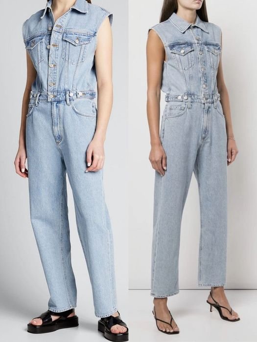 Donna AGOLDE Tuta Blu Denim 36