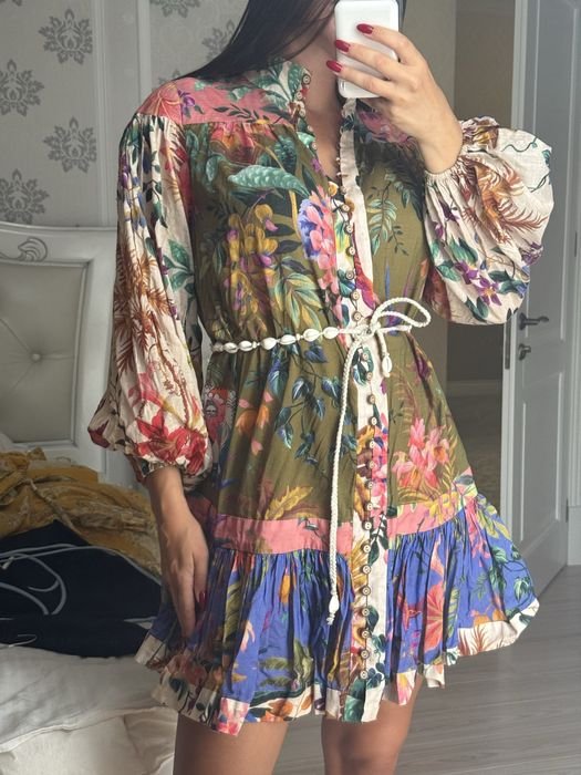 Женский Zimmermann Платье Льняное 36