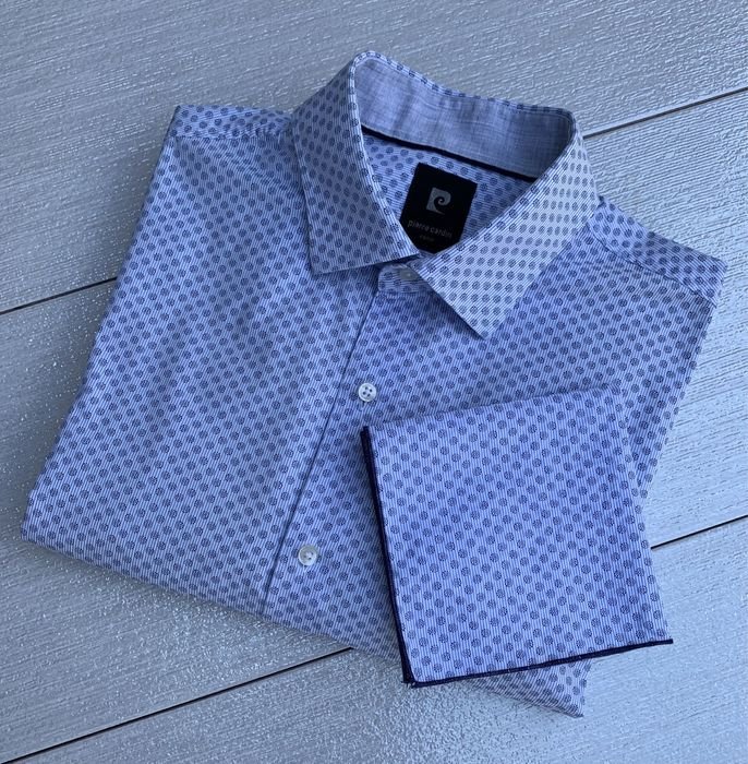 Uomo Pierre Cardin Camicia Bianca Cotone 40