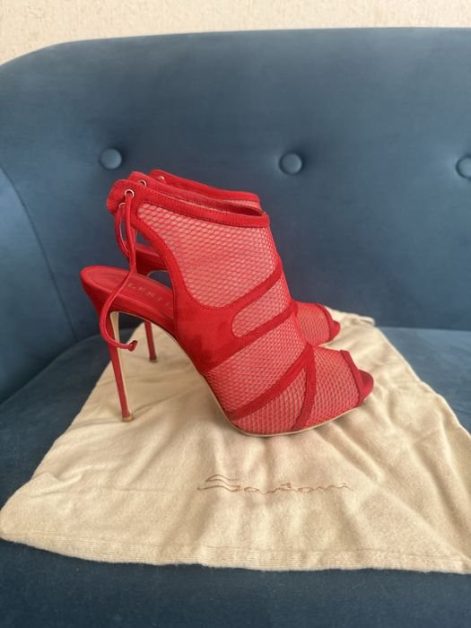 Women Le Silla Heels Red Suede 38