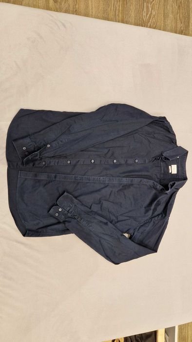 Мужской Selected Homme Рубашка Тёмно-синий Хлопок