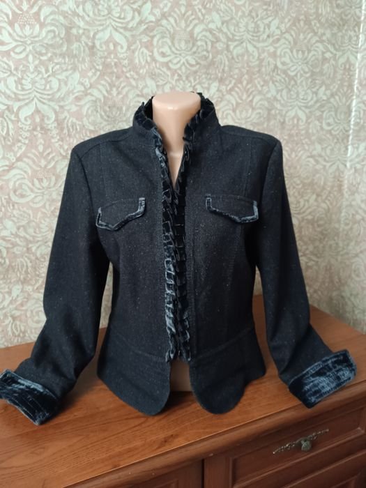 Женский Luisa Cerano Пиджак Серый Вовна 38