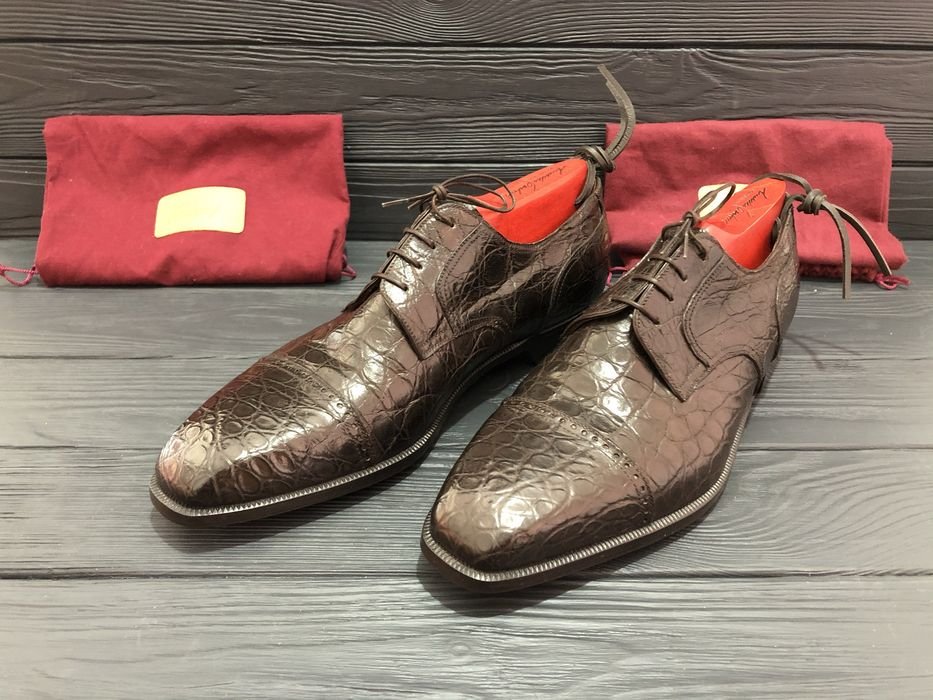 Мужской Brioni Туфли Чёрный Кожа 43