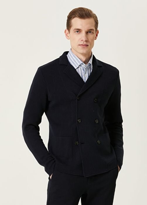 Мужской Hugo Boss Пиджак Тёмно-синий 42