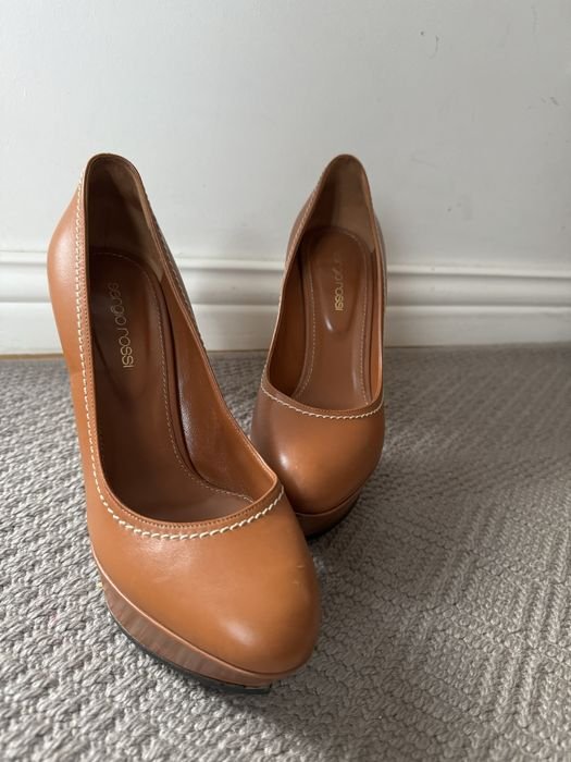 Donna Sergio Rossi Tacchi Marrone Pelle 37