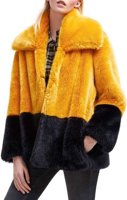 Donna French Connection Cappotto Giallo