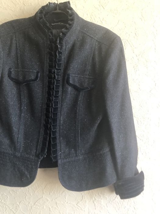 Женский Luisa Cerano Жакет Серый Велюр М