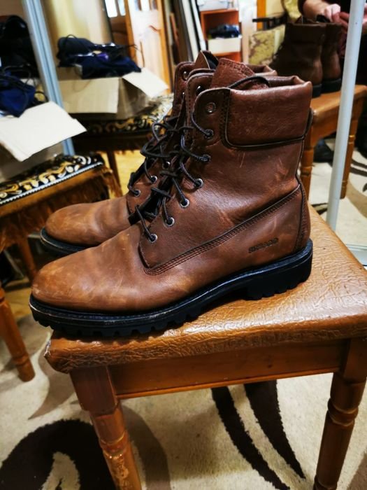 Herren Stiefel Braun Leder 45