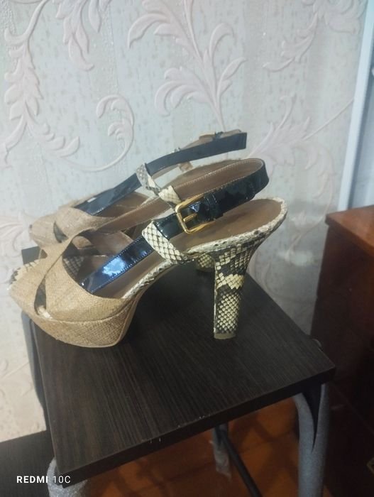 Women Dolce & Gabbana Heels Brown Leather 41