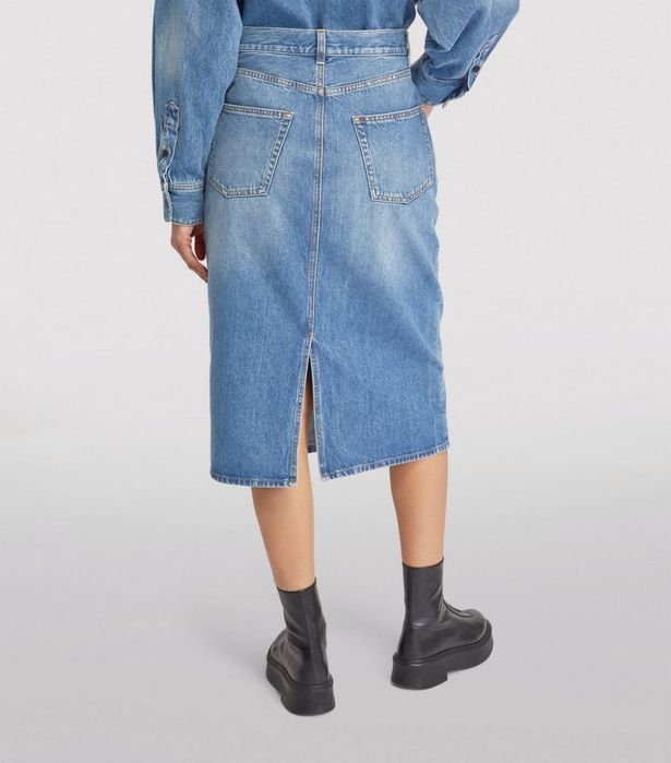 Женская The Row Юбка Тёмно-синяя Джинс 40