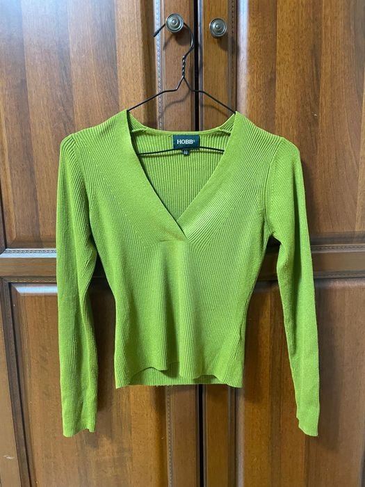 Женский Hobbs Свитер Зелёный Вискоза 34