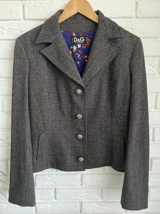 Women Dolce&Gabbana Blazer Grey Wool 38