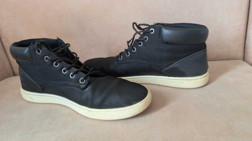 Uomo Timberland Stivali Nero Nubuck 42
