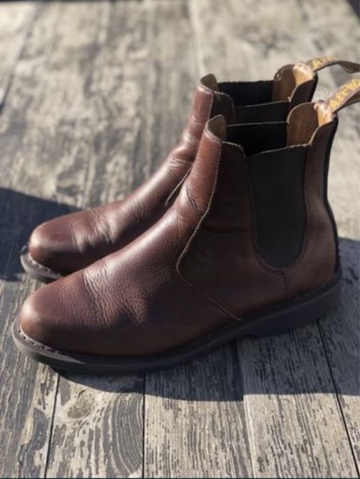 Женские Dr. Martens Ботинки Коричневый Натуральная