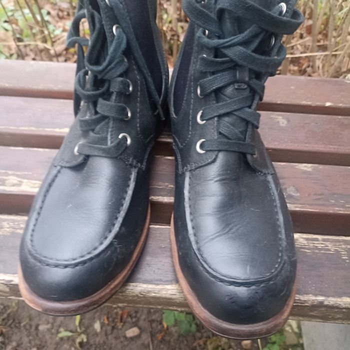 Men UGG Boots Black Leather 44.5