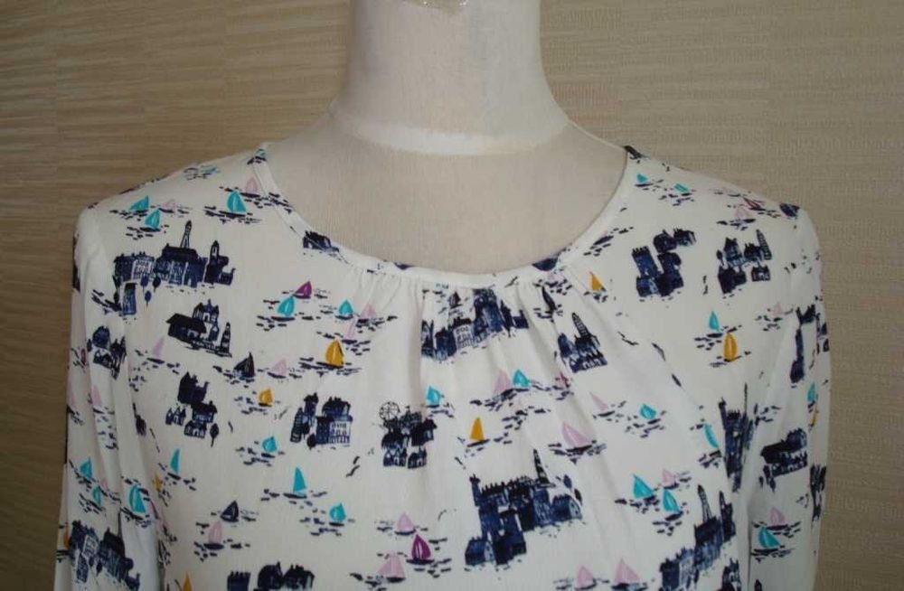 Damen Bluse Mehrfarbig Viskose 38