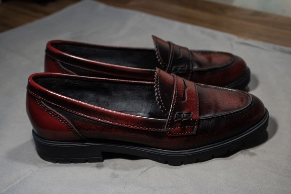 Damen Dune Slipper Burgunder Leder 37