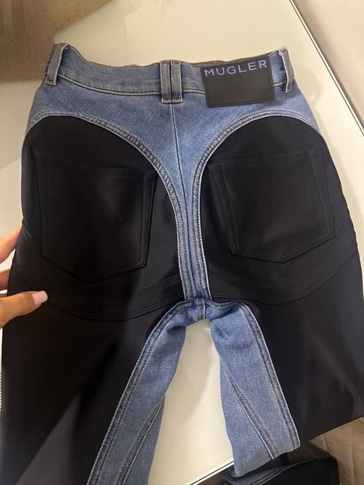 Женские Mugler Джинсы Синие