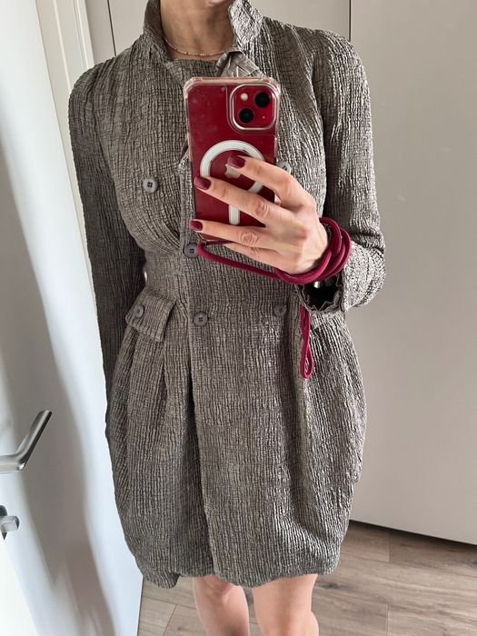 Damen Ermanno Scervino Mantel Grau Wolle 36