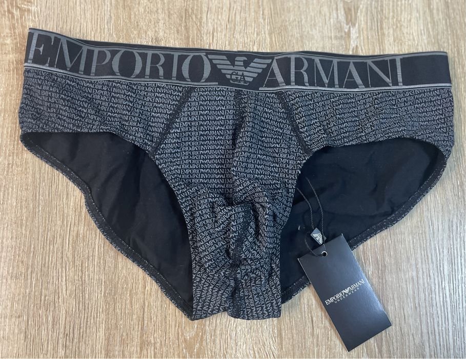 Herren Emporio Armani Slips Schwarz Baumwolle 40