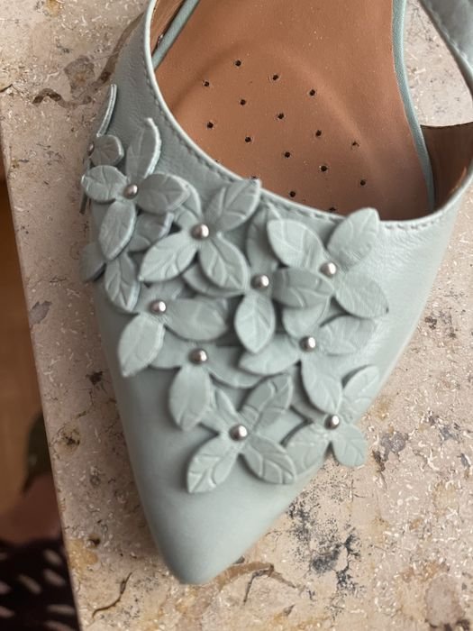 Femme Geox Talons Vert Cuir 40