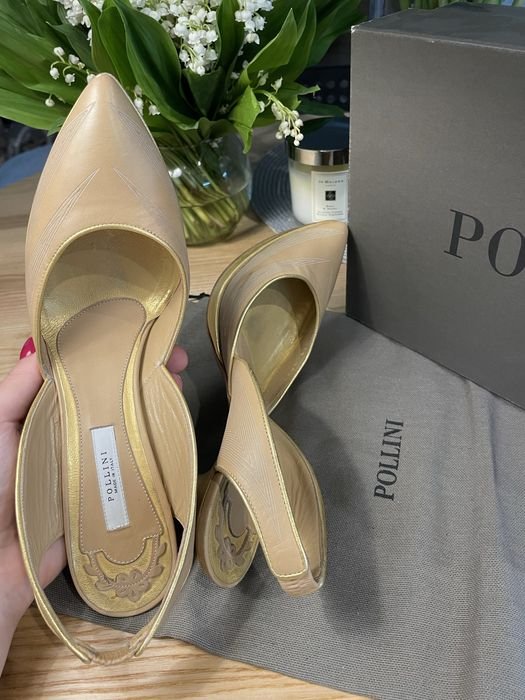 Женские Туфли Бежевые Кожа 38