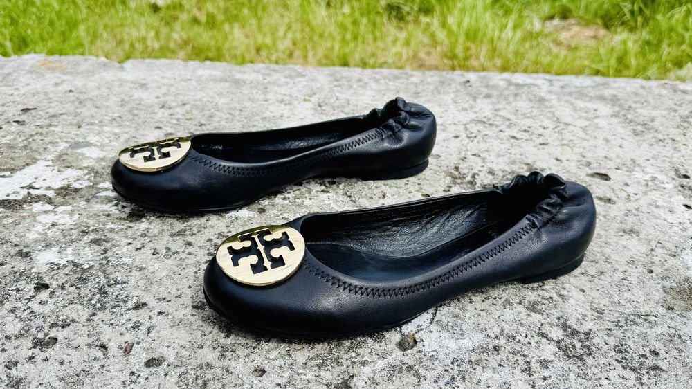 Женские Tory Burch Туфли Чёрные Кожа 38.5