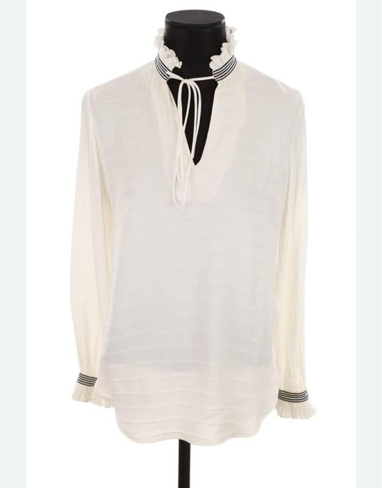 Женская Sandro Блуза Белая Вискоза 36