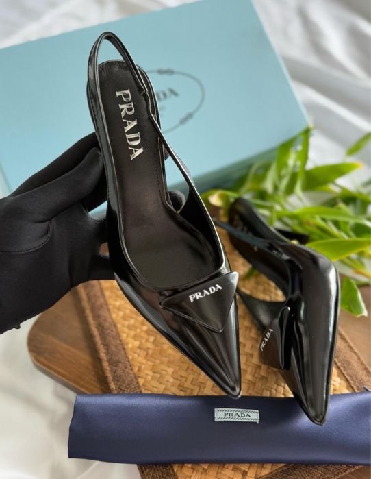 Женские Туфли Чёрные Кожаные 38