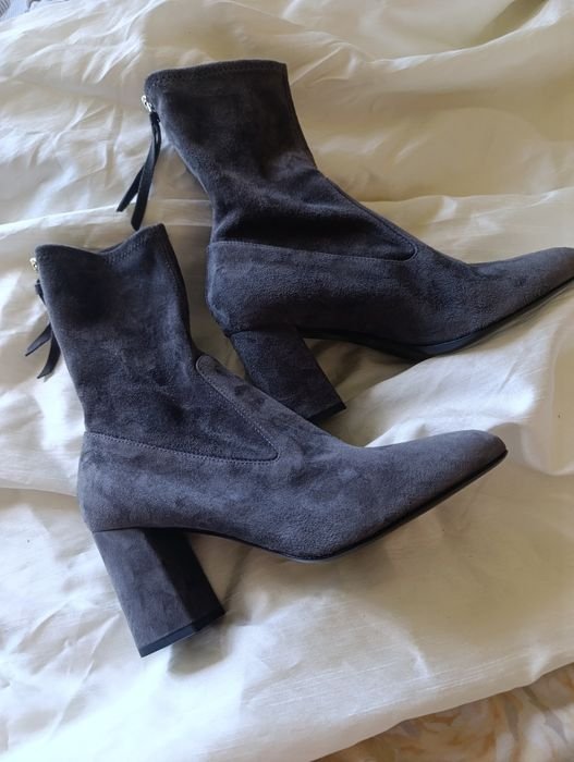 Женские Navyboot Полусапоги Серый Замша 40