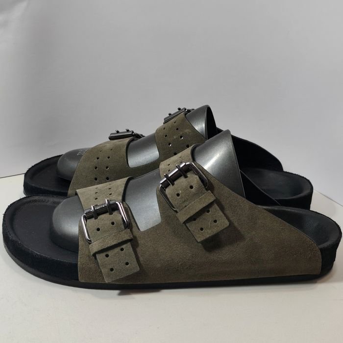 Женские The Kooples Шлепанцы Зелёные Кожа 39