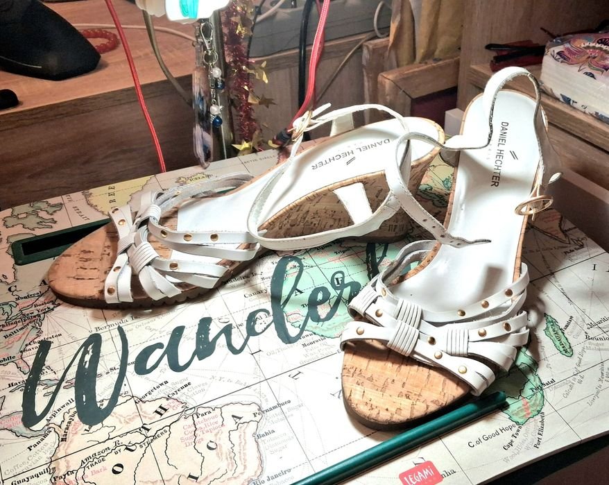 Женские Босоножки Белые Кожа 42