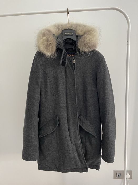 Damen Woolrich Parka Grau Wolle 34