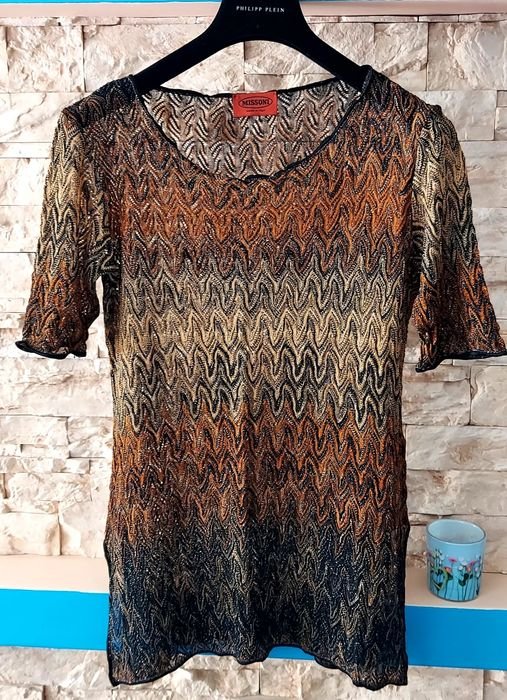 Женский Missoni Платье Коричневый Хлопок 36