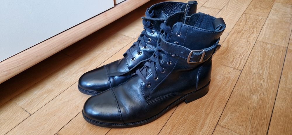 Мужские Banana Republic Ботинки Чёрные Кожа 44