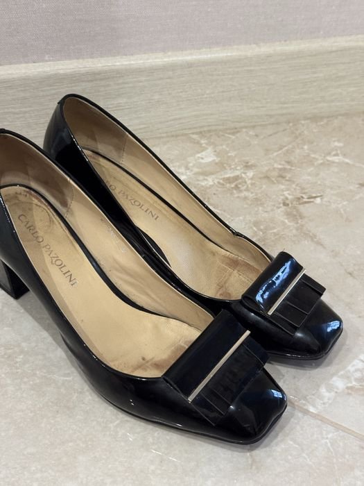 Женские Туфли Чёрные Кожа 38