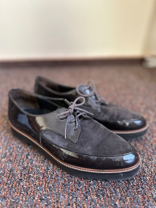 Мужские Paul Green Туфли Чёрные Кожа 39.5