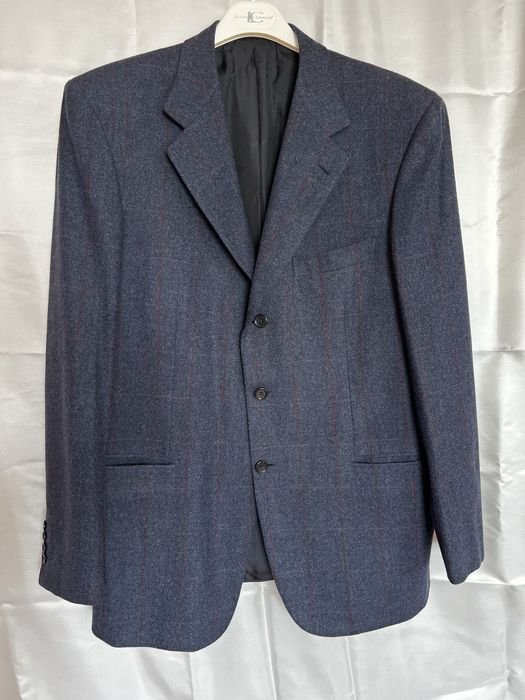 Herren Brioni Sakko Marineblau Wolle 46