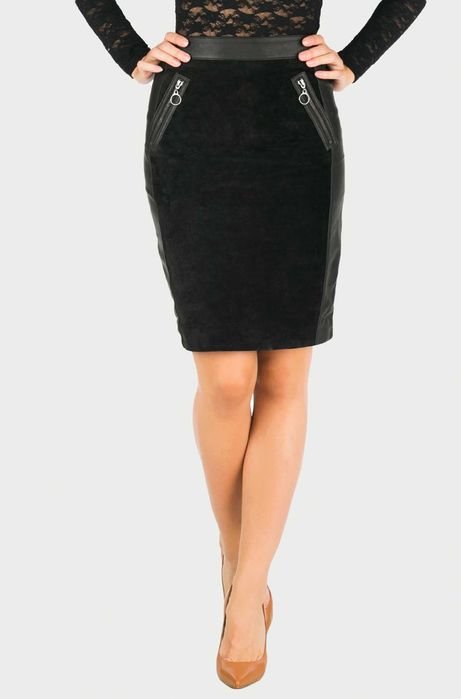 Femme Pepe Jeans Jupe Noire Cuir 34