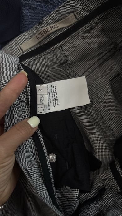 Uomo Iceberg Jeans Nero Denim M