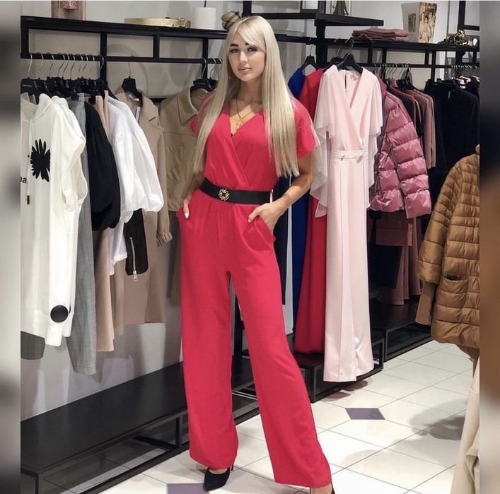 Femme Rinascimento Combinaison Fuchsia Polyester