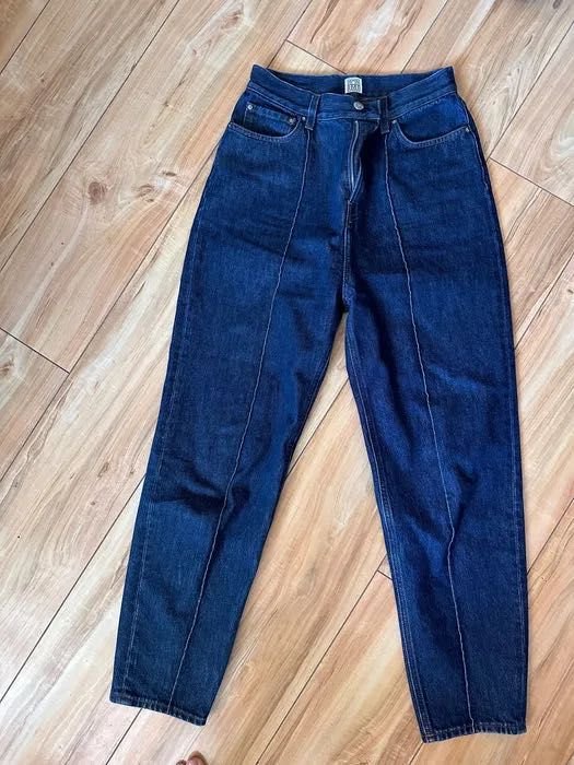 Мужские Toteme Джинсы Тёмно-синий Трикотаж 26