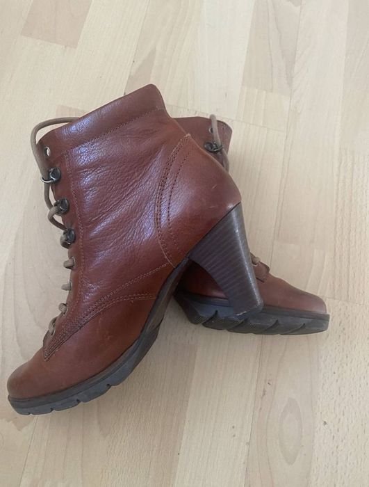 Damen Paul Green Stiefel Burgunder Leder 36.5