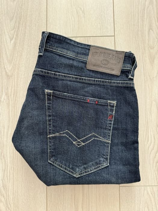 Herren Replay Jeans Marineblau Baumwolle 36-38