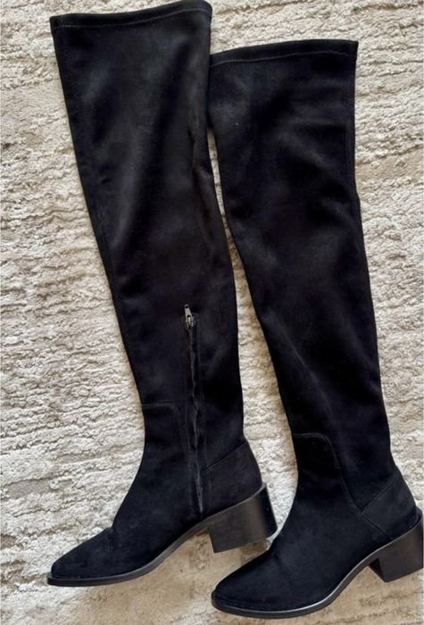 Женские Hallhuber Чоботи Чёрный Замша 38