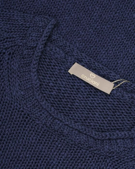 Herren Cruciani Pullover Marineblau 56/XXL