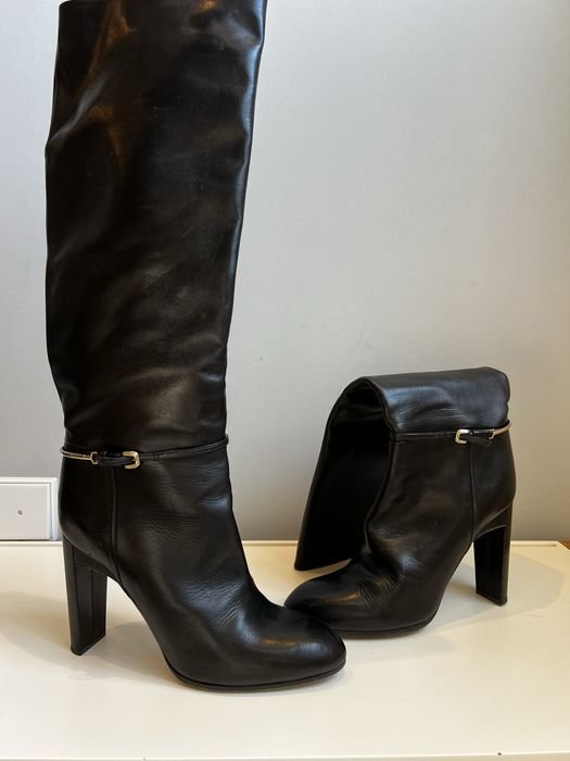 Femme Nina Ricci Bottes Noires Cuir 40