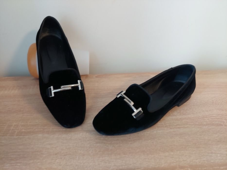 Женские Tod's Лоферы Чёрные Замша 36.5